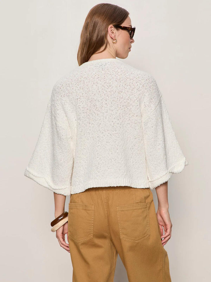 I'm Yours Button-Up Sweater, Chalk