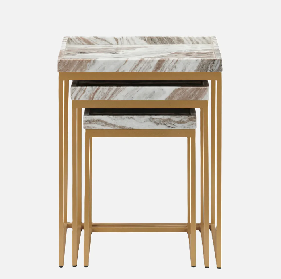 Torrento Marble Nesting Tables - 13 Hub Lane   |  Nesting Tables