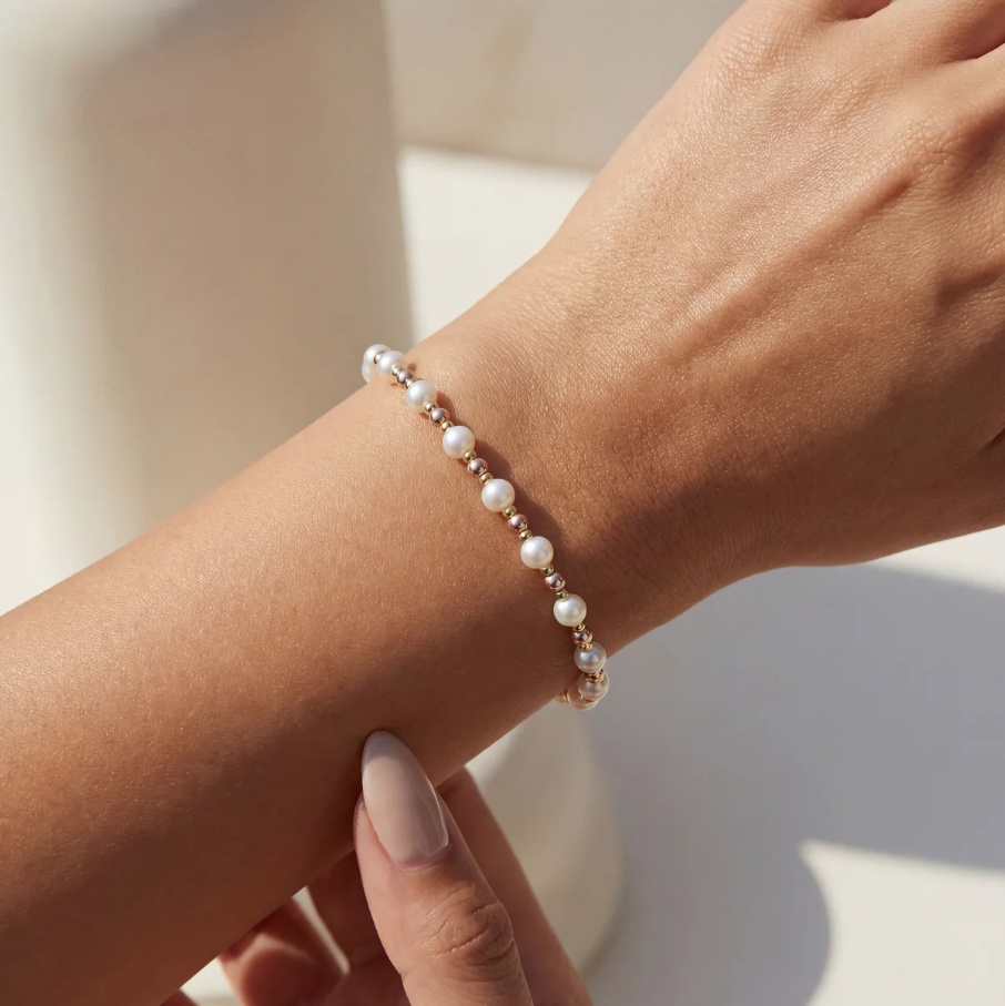 bara boheme phoebe gold filled beaded bracelet w/ pearls - 13 Hub Lane   |  