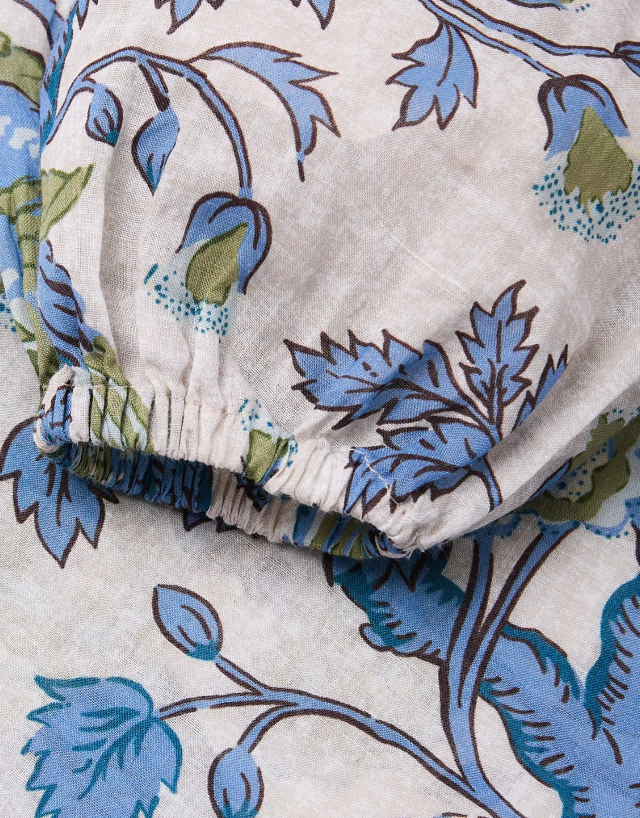Claudette Blouse, Japonica Bird Green