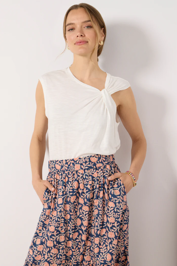 So Twisted Muscle Tee, White - 13 Hub Lane   |  Cap Sleeve Tees