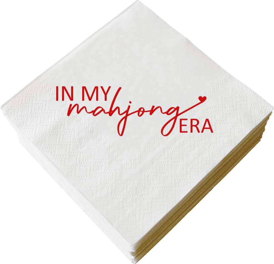 In My Mahjong Era Beverage Napkins - 13 Hub Lane   |  Funny Cocktail Napkins