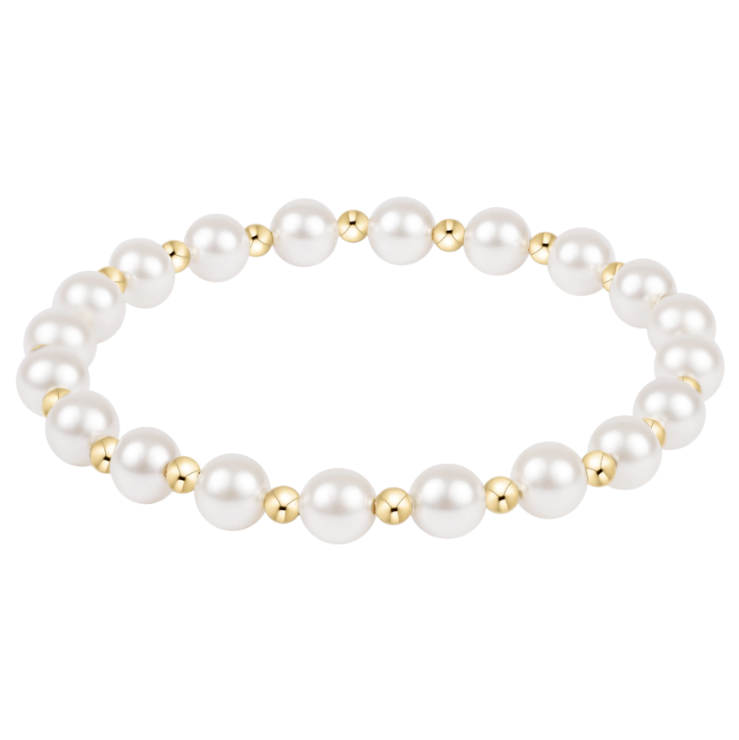 enewton classic grateful pattern 6mm bead bracelet - pearl - 13 Hub Lane   |  