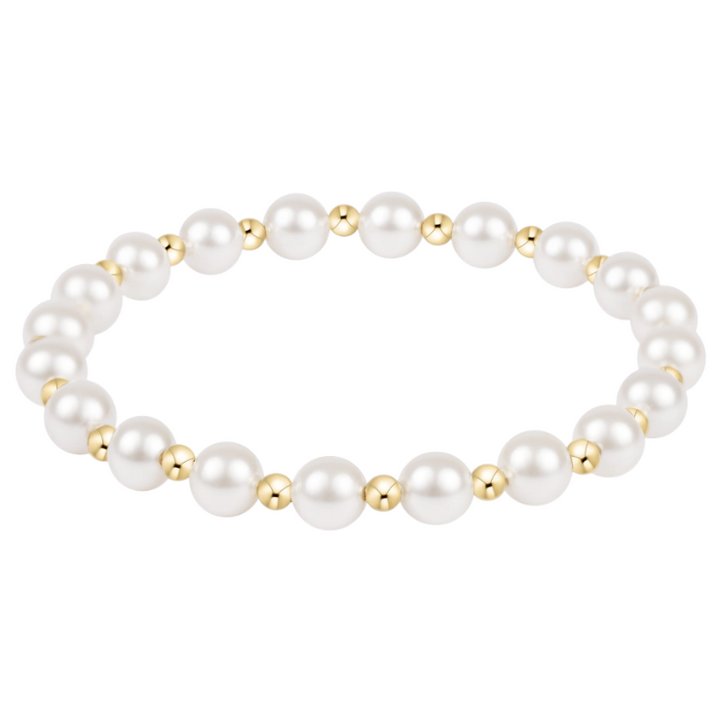 enewton classic grateful pattern 6mm bead bracelet - pearl - 13 Hub Lane   |  