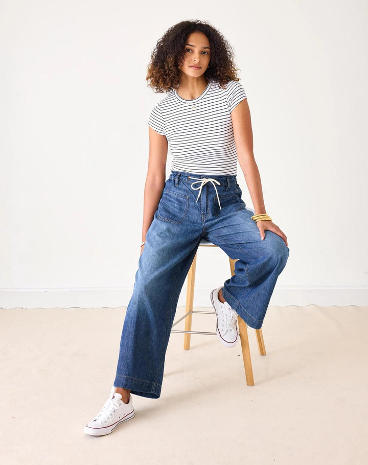 Londonberry Drawstring Jeans, Lapis