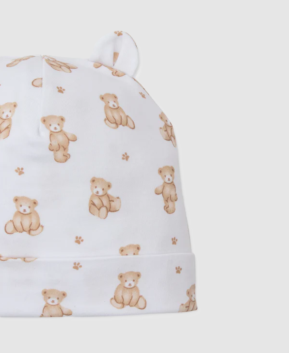 Teddy Bear Time Hat, Brown - 13 Hub Lane   |  Bonnets & Hats