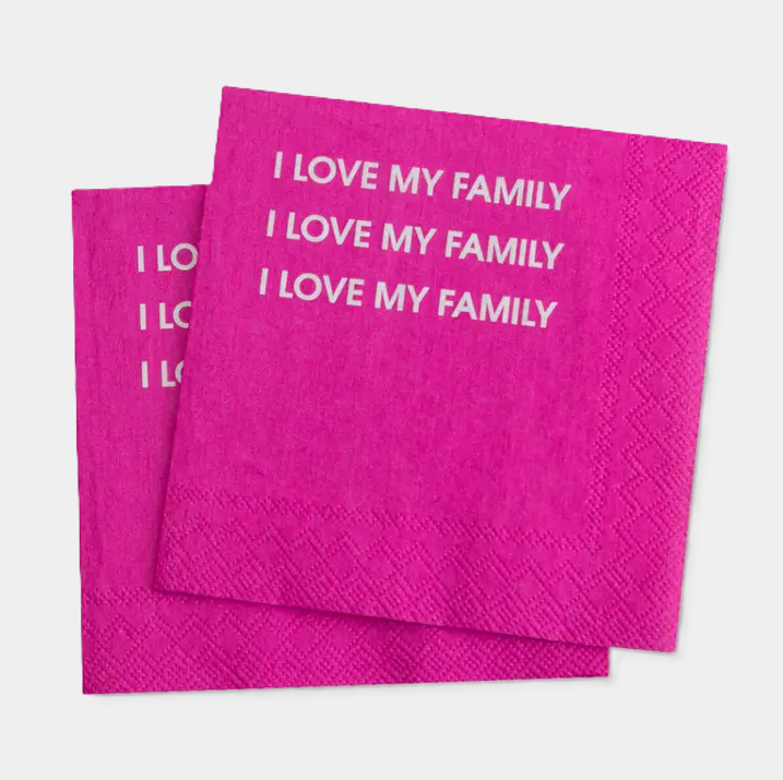 I Love My Family - Cocktail Napkins - 13 Hub Lane   |  Cocktail Napkins