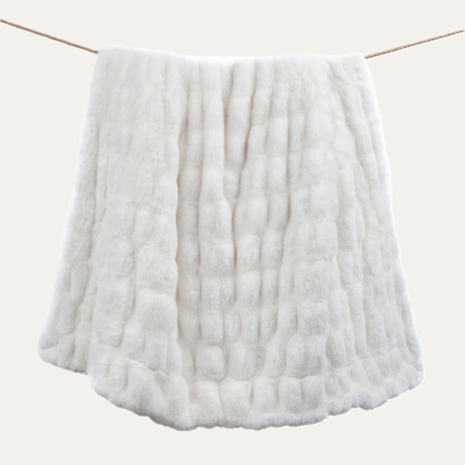 Ruched Rabbit Double Sided Throw - 13 Hub Lane   |  