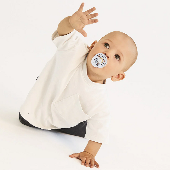STUDIO Colour Pacifiers 2 Pack Polka, Baby Blue & Steel Blue