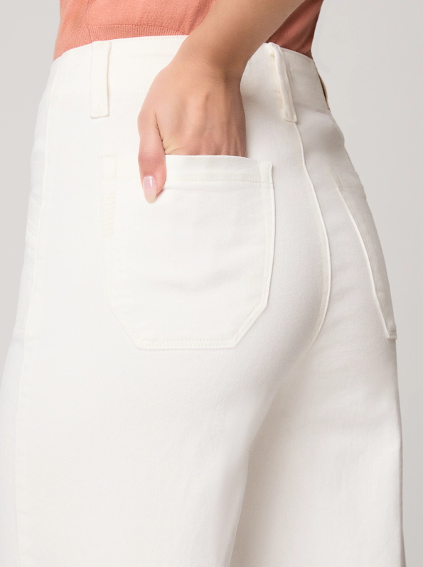 Paige Anessa Wide Leg Jean, Tonal Ecru