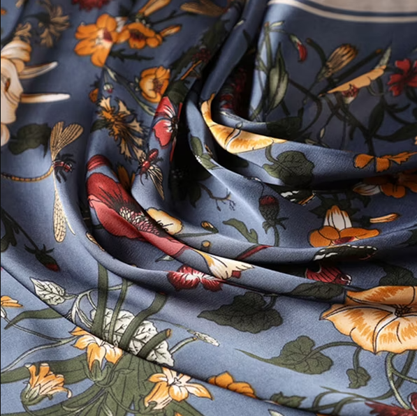 Botanical Floral Printed Square Bandana Scarf - 13 Hub Lane   |  Scarves