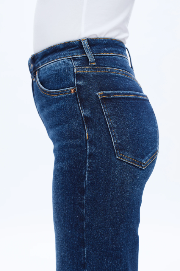 Linda High-Rise Wide Leg Jeans, Deep Sea