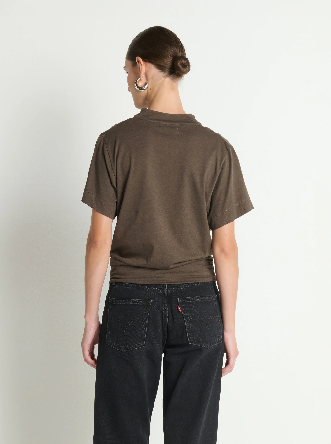 Nation LTD Daryl Cowlneck Tee, Espresso - 13 Hub Lane   |  Cowl Neck Tees