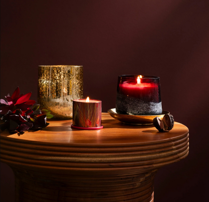 Crimson Woods Baltic Glass Candle