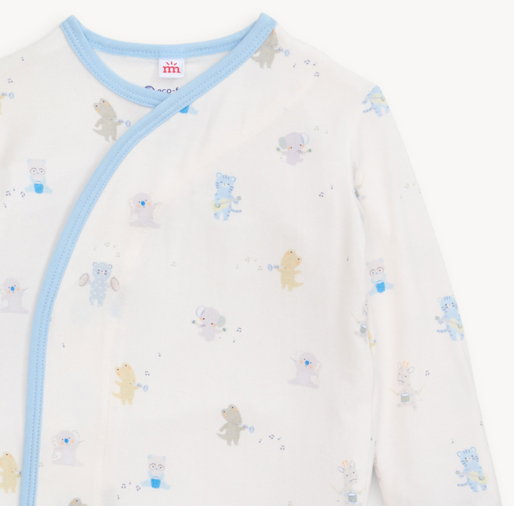 blue baby beats modal gown + hat - 13 Hub Lane   |  Sleeper Sets