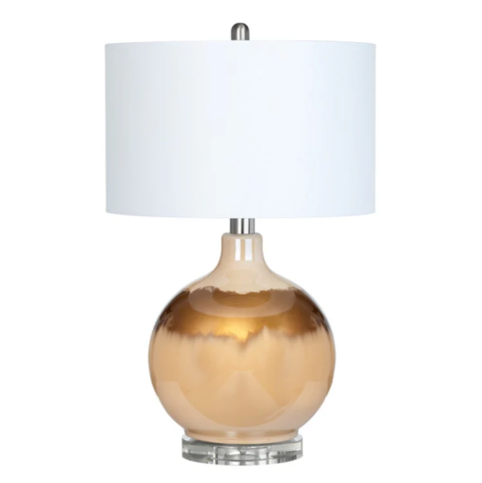 Dana Reverse Painted Table Lamp, Bronze - 13 Hub Lane   |  Glass Table Lamps