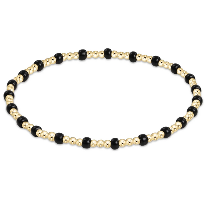 enewton gameday hope sincerity pattern 2mm bead bracelet - onyx - 13 Hub Lane   |  Beaded Bracelets