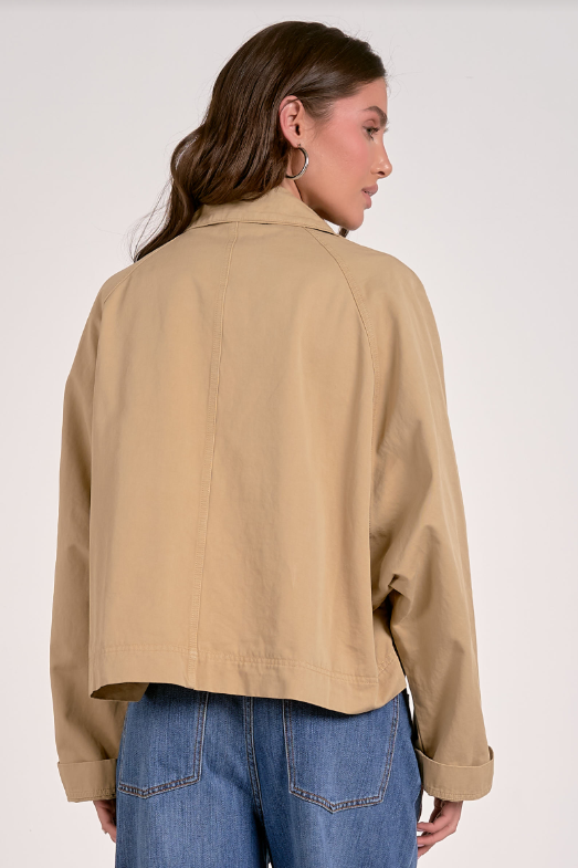 Cropped Trench Jacket, Sand