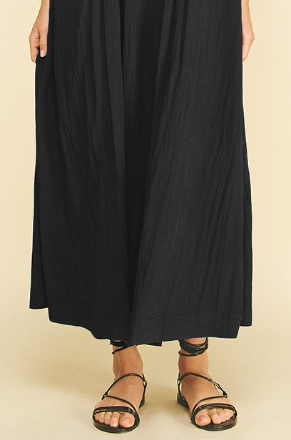 Solid Maxi Dress, Black