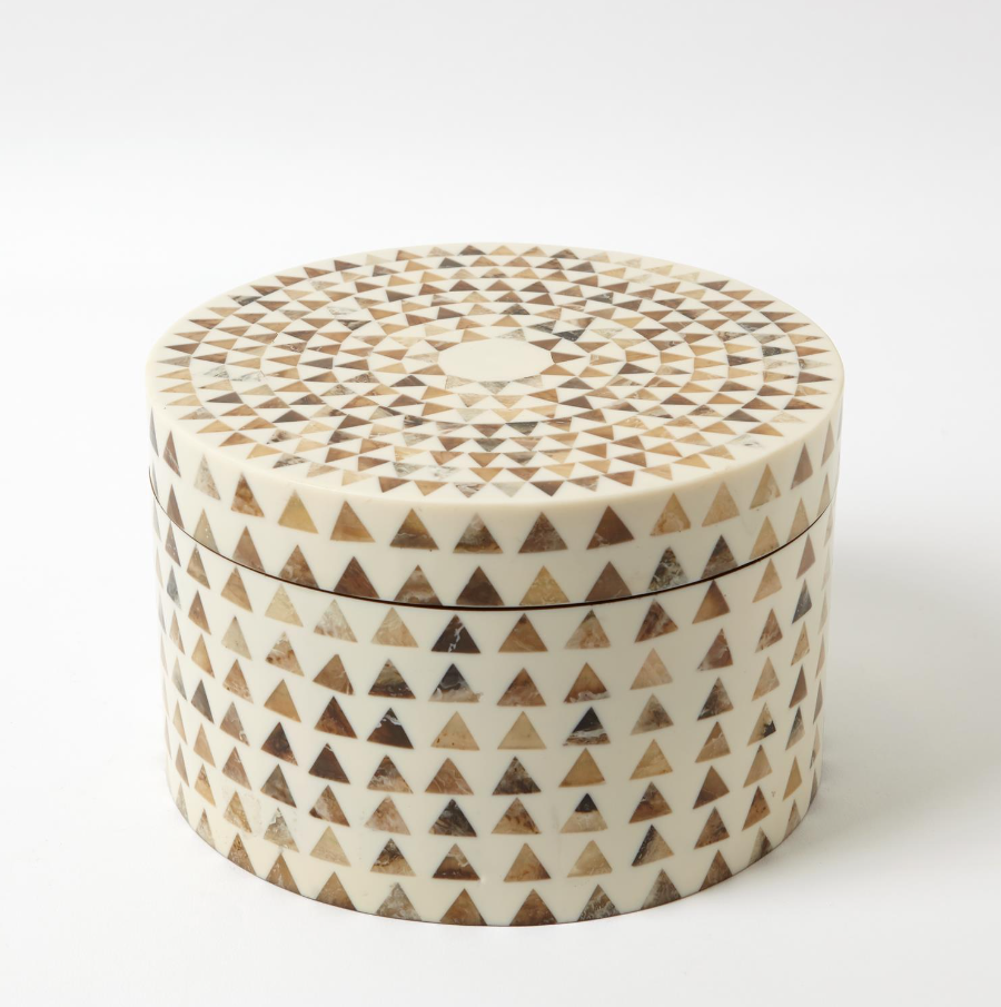 Triangle Stripe Round Box