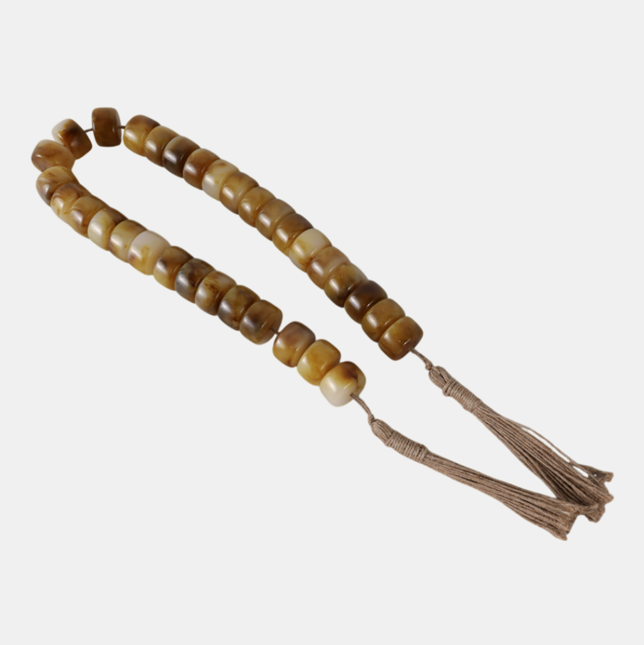 Brown Resin Cylinder Beaded Garland - 13 Hub Lane   |  Decorative Beads