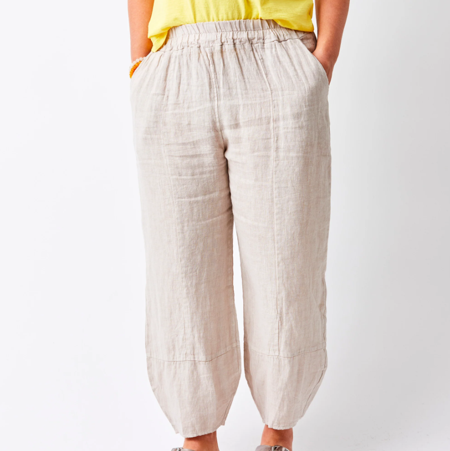 Sicily Linen Pants, Nude