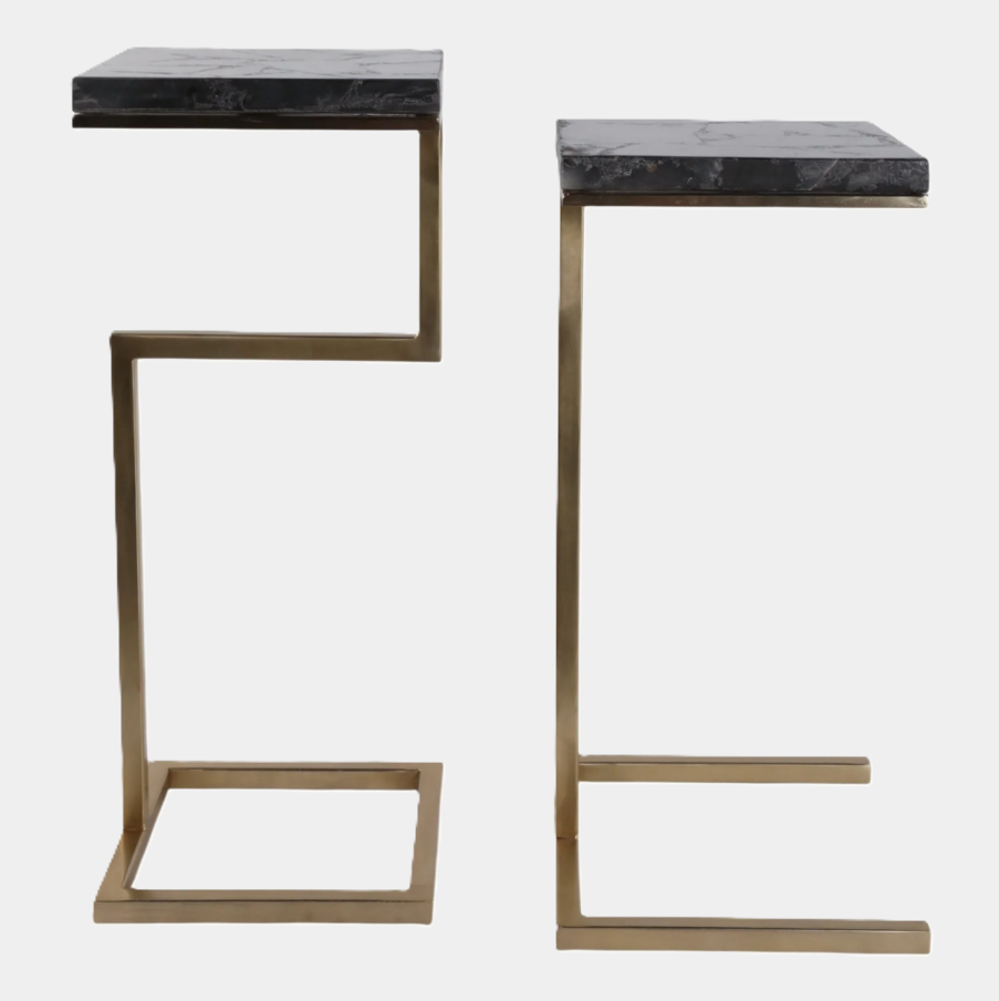 Clarkdale Black Quartz Accent Tables - 13 Hub Lane   |  