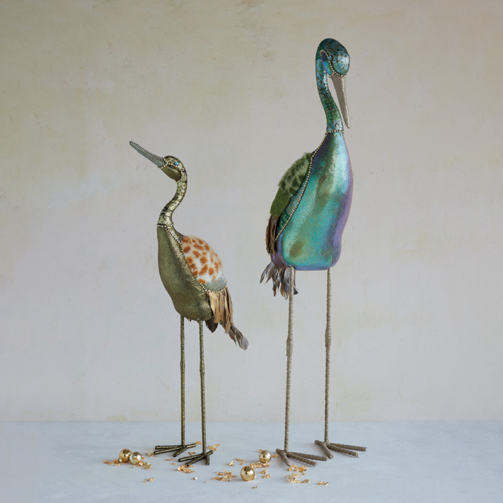 Feather & Jewel-Adorned Crane
