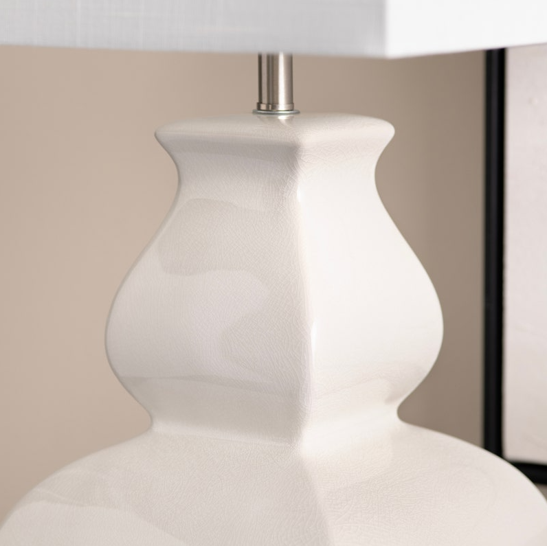Serafina Table Lamp, White - 13 Hub Lane   |  Ceramic Table Lamps