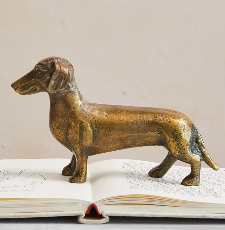 Cast Aluminum Dachshund - 13 Hub Lane   |  Aluminum Sculptures