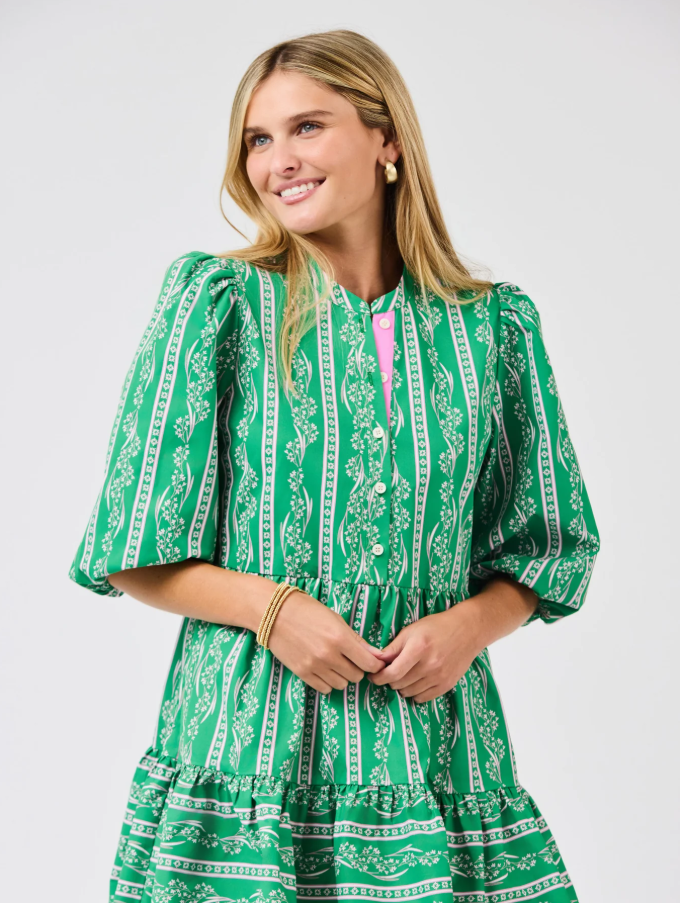 Riley Mini Dress, Garden Lace Green - 13 Hub Lane   |  Mini Dresses