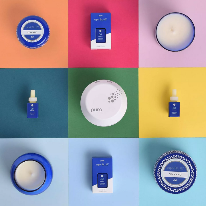 Volcano Blue Printed Travel Tin - 13 Hub Lane   |  Volcano