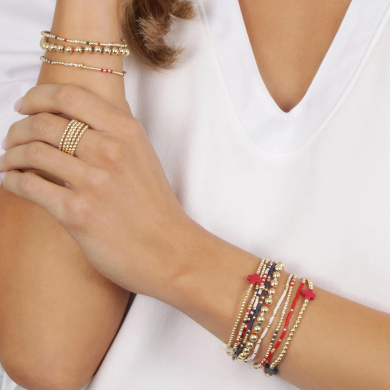 enewton hope sincerity pattern 2mm bead bracelet - firecracker - 13 Hub Lane   |  Beaded Bracelets