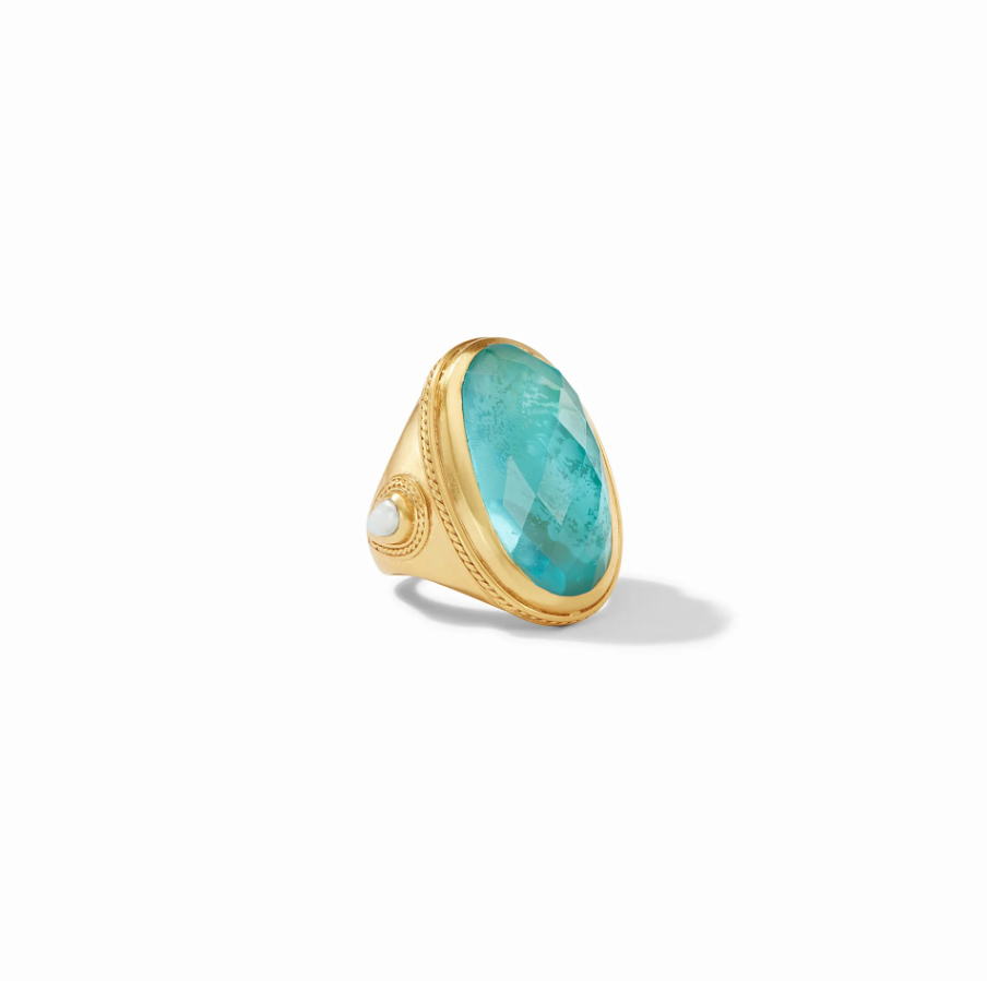 Cannes Statement Ring Bahamian Blue - 13 Hub Lane   |  