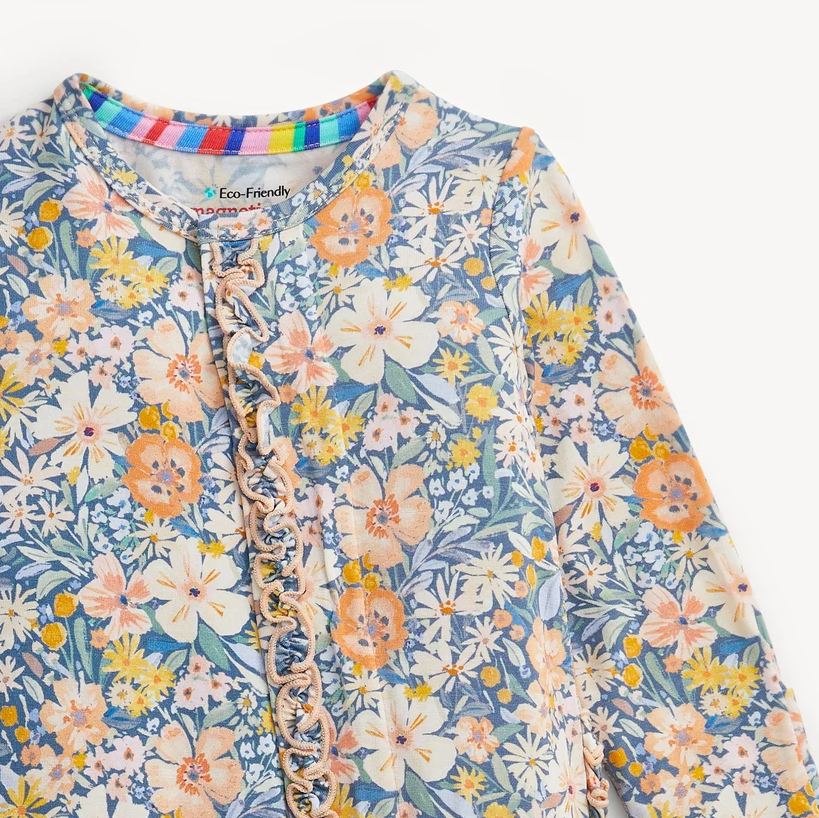 flora modal ruffle footie