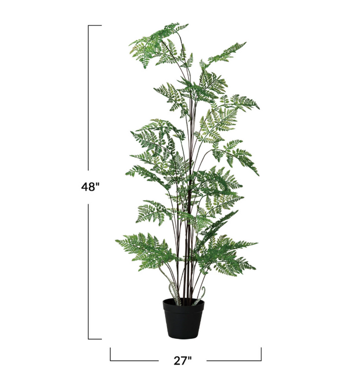 Faux Fern Tree in Plastic Pot - 13 Hub Lane   |  Potted Plants