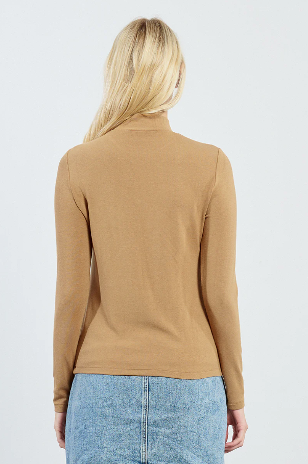 Mock Neck Undersweater, Camel - 13 Hub Lane   |  Mock Neck Sweaters