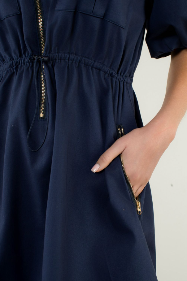 Puff Sleeve Half-Zip Dress - 13 Hub Lane   |  Mini Dresses