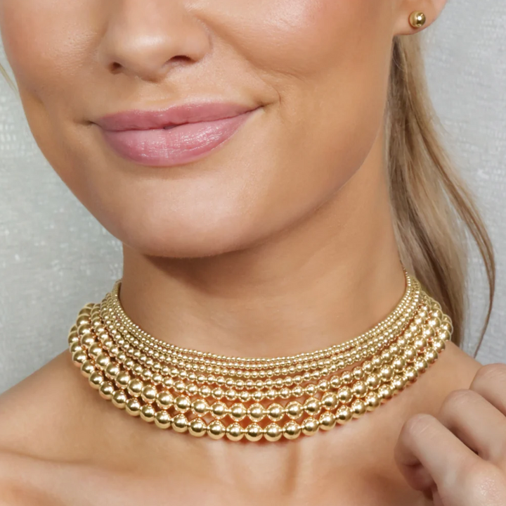 enewton 15" choker classic gold - 3mm bead