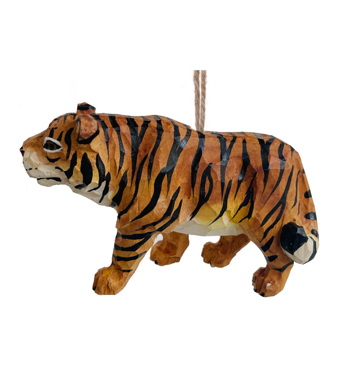 Wooden Tiger Ornament