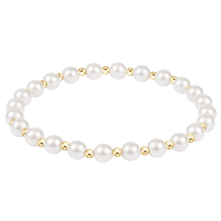 enewton classic grateful pattern 5mm bead bracelet - pearl - 13 Hub Lane   |  