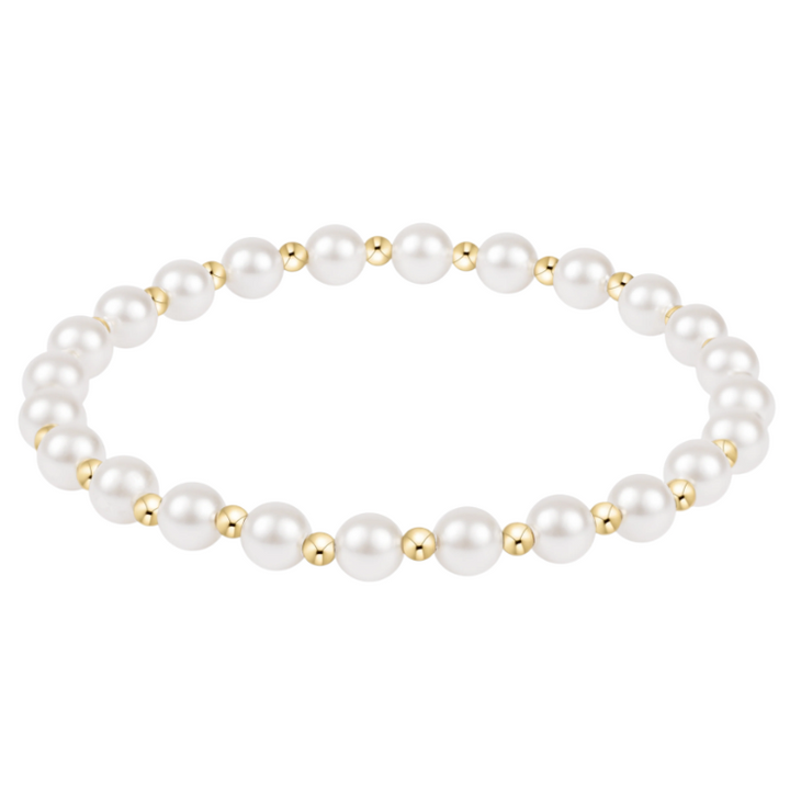enewton classic grateful pattern 5mm bead bracelet - pearl - 13 Hub Lane   |  