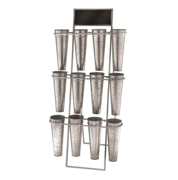 Metal 3-Tier Flower Rack w/ Board