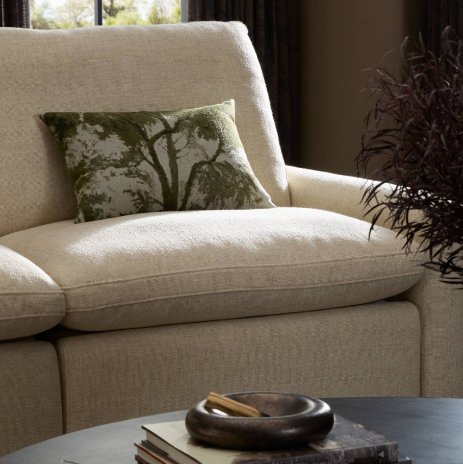 Toile Lumbar Pillow, Moss - 13 Hub Lane   |  