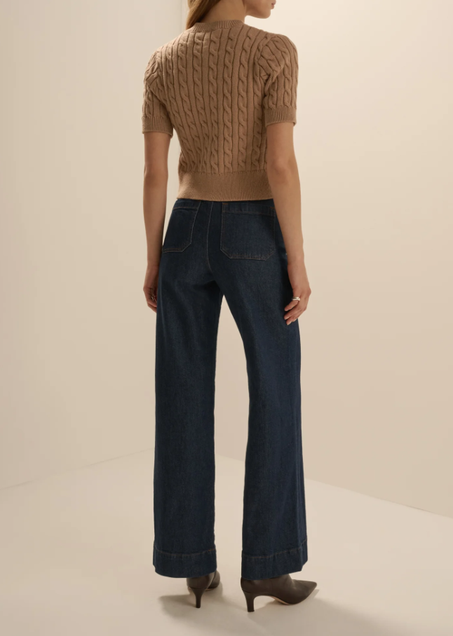 The Cafe Cable Cardigan, Camel
