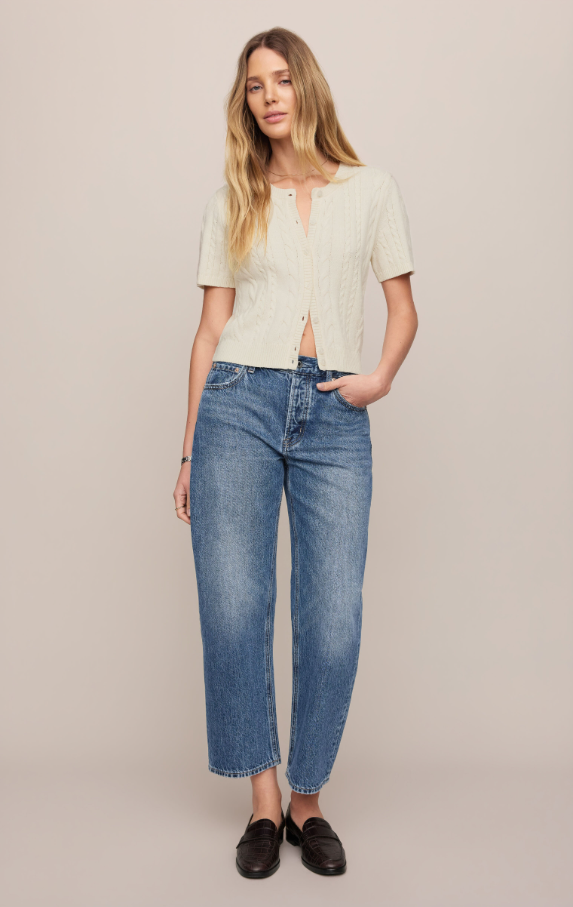The Off Duty Mid-Rise Bowed Ankle Jeans, Breakpoint