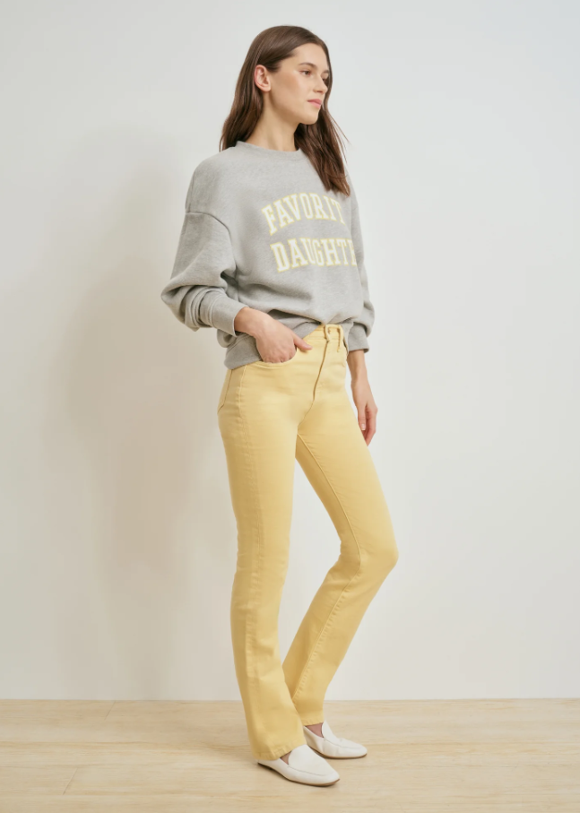 Favorite Daughter Collegiate Sweatshirt, Heather Grey & Golden