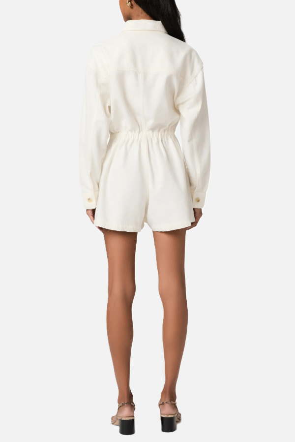 Paige Madigan Long Sleeve Romper, Tonal Ecru