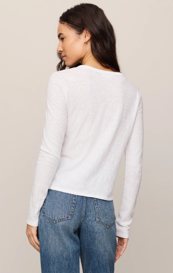 Junie Longsleeve Tee, White