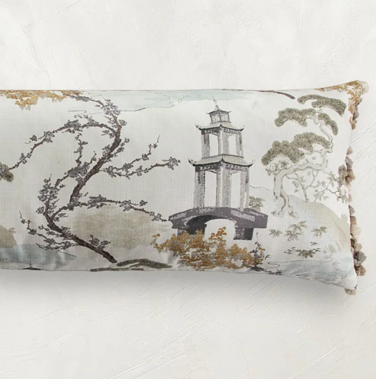 Landscape Lumbar Pillow, Pearl